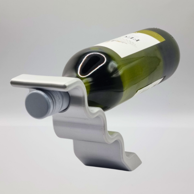 Catégorie cuisine Porte bouteille effet lévitation à motif vagues