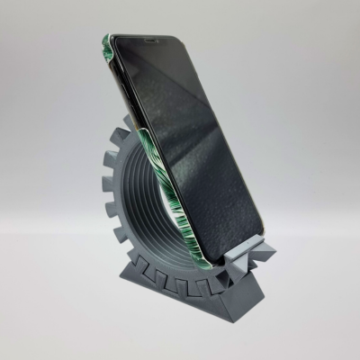 Catégorie Gadgets Support pour téléphone au design d'engrenage avec inclinaison de l'écran réglable